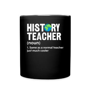 Professeur d’histoire Histoire drôle Définition - Mug uni - noir - Devant