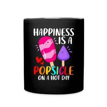 Eis am Stiel Lustige Sommersnacks Gefrorenes Dessert Eis - Tasse einfarbig - Schwarz - Vorne