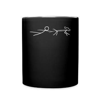 Dog walking Dogs - Full Colour Mug - black - Front
