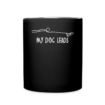 Dog walking Dogs Dachshund - Full Colour Mug - black - Front