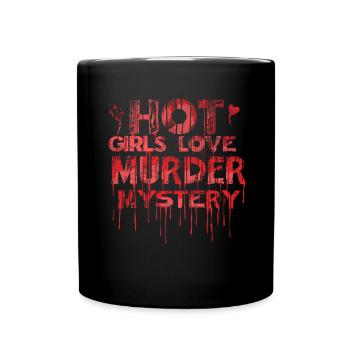 Murder Mystery Dinner Spielt Das Opfer - Tasse einfarbig - Schwarz - Vorne
