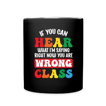 Professeur d’ASL Langue des signes américaine - Mug uni - noir - Devant