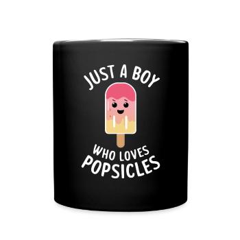 Juste un garçon qui aime les sucettes glacées drôles - Mug uni - noir - Devant