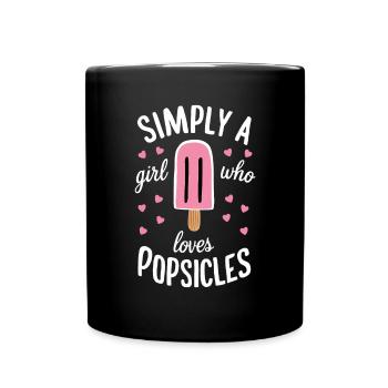 Simplement une fille qui aime les sucettes glacées drôles - Mug uni - noir - Devant