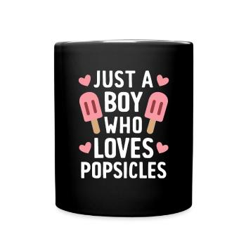 Juste un garçon qui aime les sucettes glacées drôles - Mug uni - noir - Devant