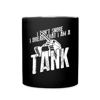 Ronfler comme un conducteur de char de combat - Mug uni - noir - Devant