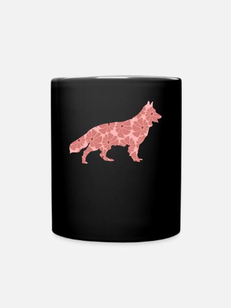 Berger Blanc, Chien, Berger Allemand, - Mug uni - noir