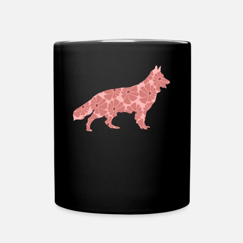 Berger Blanc, Chien, Berger Allemand, - Mug uni - noir