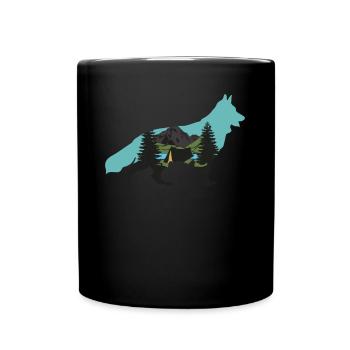 Shepherd Dog Leash German Shepherd - Full Colour Mug - black - Front