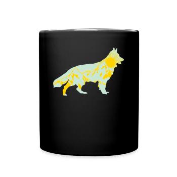 Chien de berger blanc Montagnes Extérieur - Mug uni - noir - Devant
