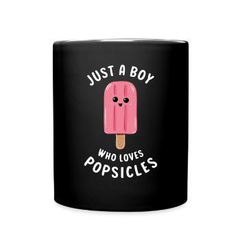 Juste un garçon qui aime les sucettes glacées Été drôle - Mug uni - noir - Devant