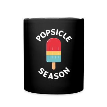 Eis am Stiel Jahreszeit Lustig Sommer Snacks Eis - Tasse einfarbig - Schwarz - Vorne