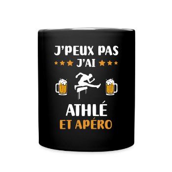 I can't hurdle race aperitif humor gift - Full Colour Mug - black - Front