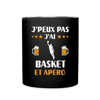 I can't I have basketball aperitif humor gift - Full Colour Mug - black - Front