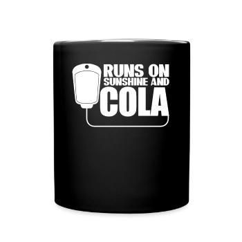 Cola Softdrinks Lemonade - Tasse einfarbig - Schwarz - Vorne