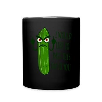 Cucumber Grumpy Misanthrope - Tasse einfarbig - Schwarz - Vorne