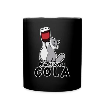 Cola Cat Lemonade Softdrinks - Tasse einfarbig - Schwarz - Vorne