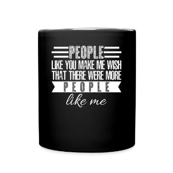 Misanthrope Grumpy Misanthropist - Tasse einfarbig - Schwarz - Vorne