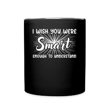Grumpy Middle Finger Misanthrope - Tasse einfarbig - Schwarz - Vorne