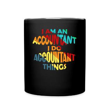 Bookkeeping Accountant Accounting - Full Colour Mug - black - Front