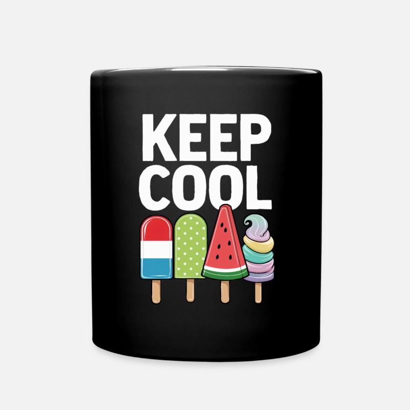 Keep Cool Popsicle Dessert d’été Funny Ice Cream - Mug uni - noir