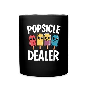 Popsicle Dealer Funny Popsicle Lolly Ice Cream - Full Colour Mug - black - Front