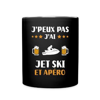 I can't I jet ski aperitif humor gift - Full Colour Mug - black - Front