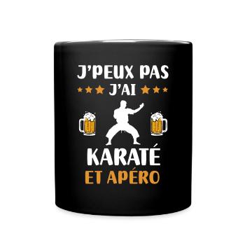 I can't I Karate Aperitif Humor Geschenk - Tasse einfarbig - Schwarz - Vorne