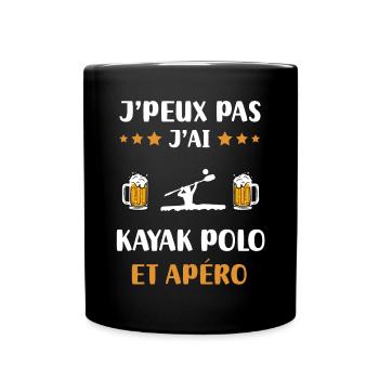 Ich kann nicht Ich Kajak Polo Aperitif Humor Geschenk - Tasse einfarbig - Schwarz - Vorne