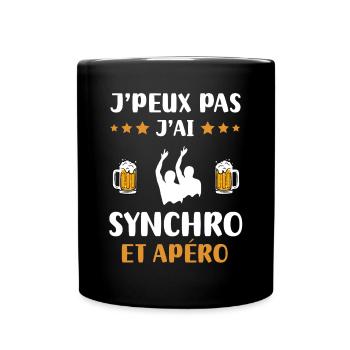 Ich kann keinen Aperitif zum Synchronschwimmen haben - Tasse einfarbig - Schwarz - Vorne