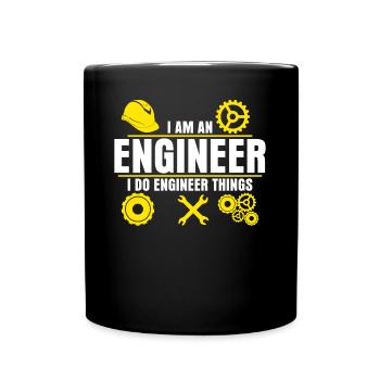 Engineer Engineers Engineering - Full Colour Mug - black - Front