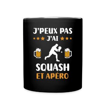 Ich kann nicht, ich habe Kürbis, Aperitif, Humor, Geschenk - Tasse einfarbig - Schwarz - Vorne
