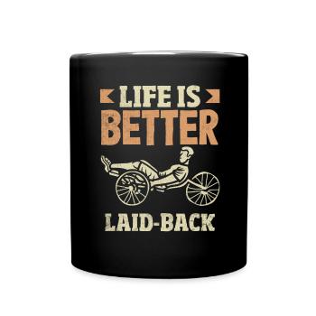 Funny Bike Sport Cycling Recumbent Bike - Tasse einfarbig - Schwarz - Vorne