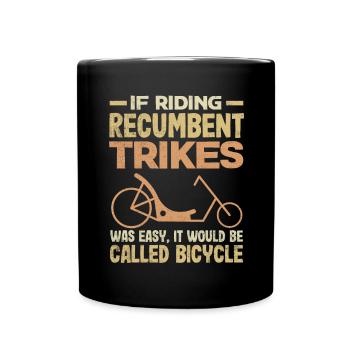 Funny Bike Sport Cycling Recumbent Bike - Tasse einfarbig - Schwarz - Vorne