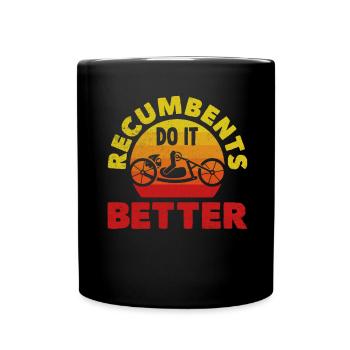 Funny Bike Sport Cycling Recumbent Bike - Tasse einfarbig - Schwarz - Vorne