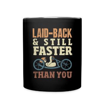 Funny Bike Sport Cycling Recumbent Bike - Tasse einfarbig - Schwarz - Vorne