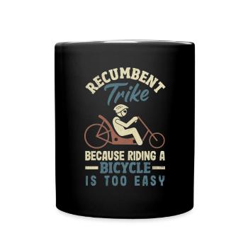 Funny Bike Sport Cycling Recumbent Bike - Tasse einfarbig - Schwarz - Vorne