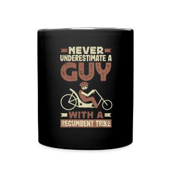 Funny Bike Sport Cycling Recumbent Bike - Tasse einfarbig - Schwarz - Vorne