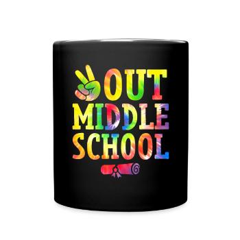 Peace Out Mittelschule Klasse von 2024 Tie Dye - Tasse einfarbig - Schwarz - Vorne