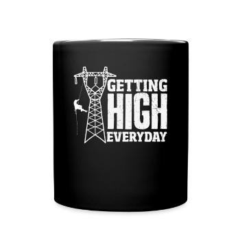 Tower Climber Technician Tower Worker - Full Colour Mug - black - Front