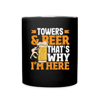 Tower Climber Technician Tower Worker - Full Colour Mug - black - Front