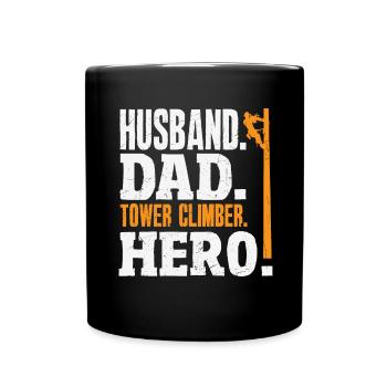 Tower Climber Technician Tower Worker - Full Colour Mug - black - Front