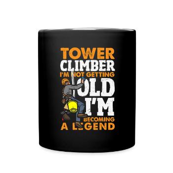 Tower Climber Technician Tower Worker - Full Colour Mug - black - Front