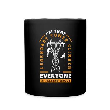Tower Climber Technician Tower Worker - Full Colour Mug - black - Front
