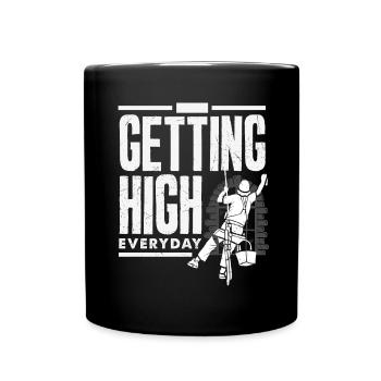 Tower Climber Technician Tower Worker - Full Colour Mug - black - Front