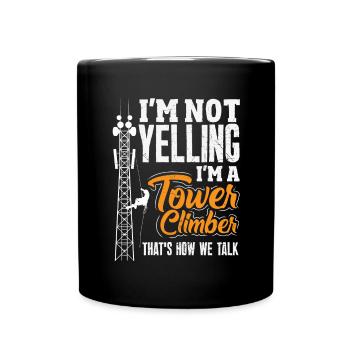 Tower Climber Technician Tower Worker - Full Colour Mug - black - Front