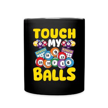 Touch My Balls Bingo Drôle Jeu Caller Bingo - Mug uni - noir - Devant