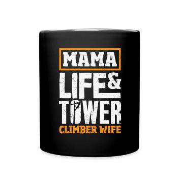 Tower Climber Technician Tower Worker - Full Colour Mug - black - Front