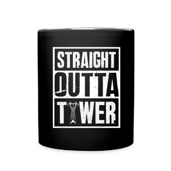 Tower Climber Technician Tower Worker - Full Colour Mug - black - Front