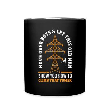 Tower Climber Technician Tower Worker - Full Colour Mug - black - Front